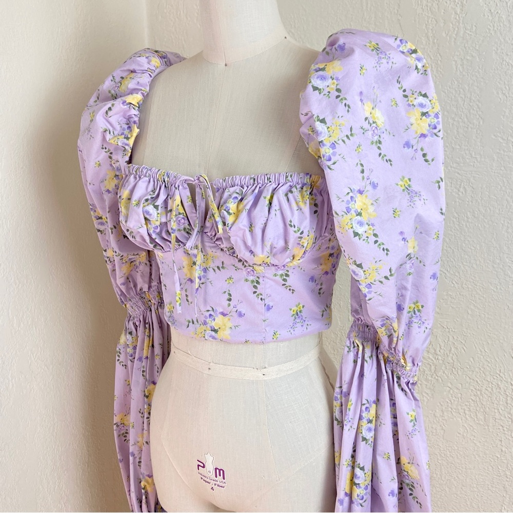 💔SOLD $119 House of CB Millicent Lilac Cropped Top - Picture 6 of 12